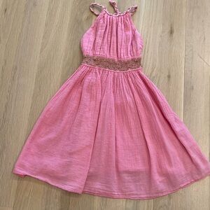 3T Pink Greek Festival Dress with gold trim